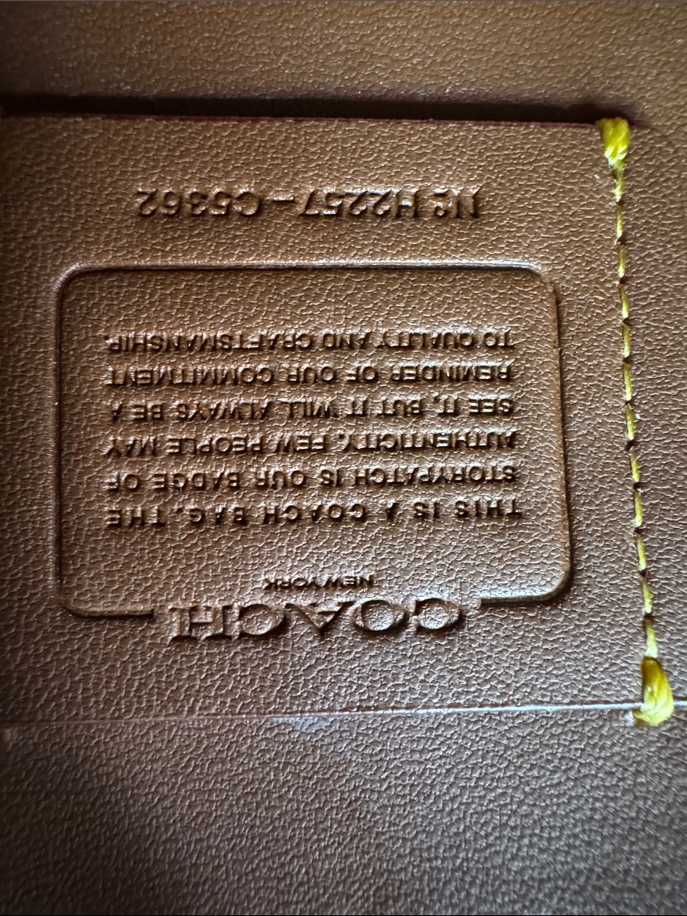 😘Coach Brown Leather & Signature Canvas Crossbody No C5362 - Picture 10 of 14
